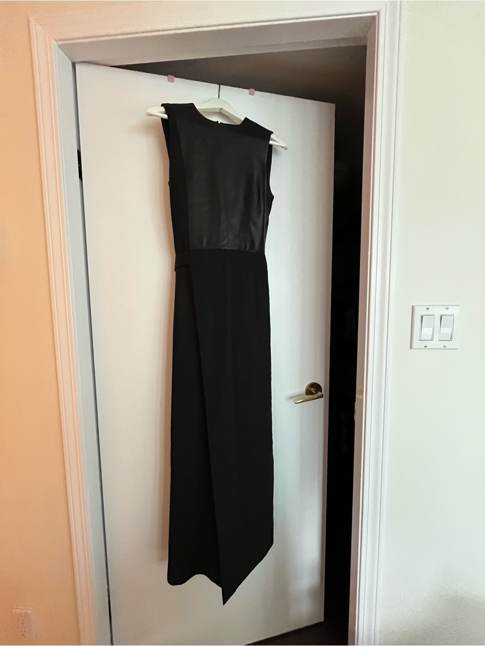 HOPE sthlm - Black Sleeveless Maxi Dress with Leather bodice